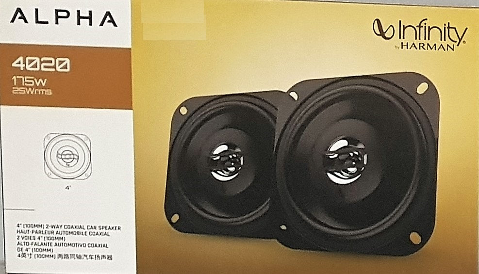 INFINITY ALPHA 4020 175 WATTS 4″ 2-WAY COAXIAL SPEAKER