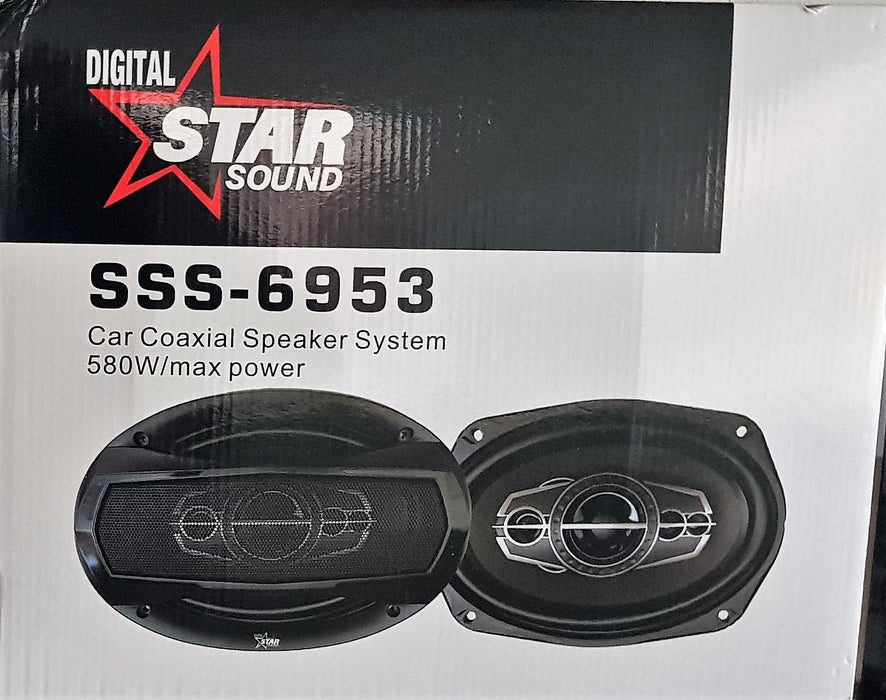 STAR SOUND SSS-6953 6"×9″ CAR SPEAKERS 580W
