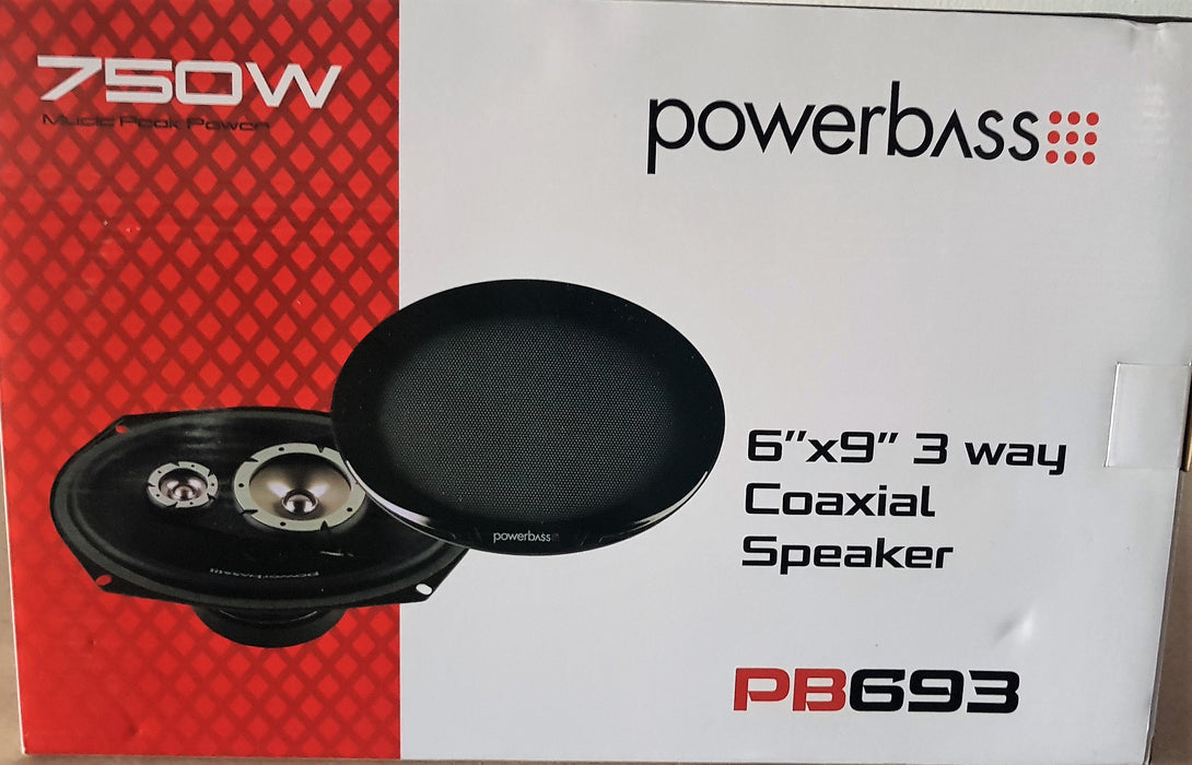Powerbass PB693  6"x9" 3-Way 750W  Coaxial Speakers