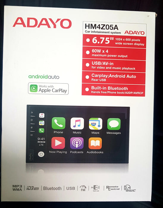 ADAYO 6.75in Head Unit with Apple Car play / Android Auto  Multimedia System
