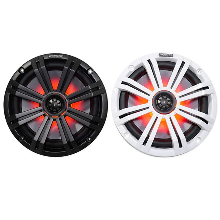 Kicker Marine 45KM84L 8inch Coaxial Speakers with light
