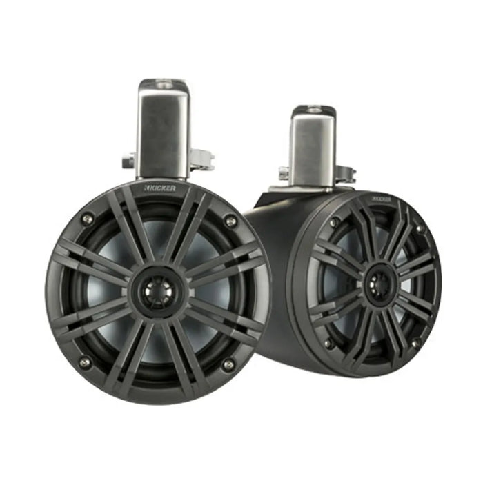 Kicker Marine 45KMTC65 6.5inch Loaded Marine Cans Charcoal