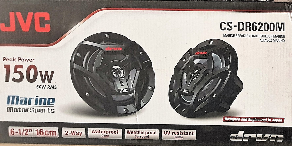 JVC CSD-R6200M 6-1/2 Marine 2-Way Speakers Waterproof 300w