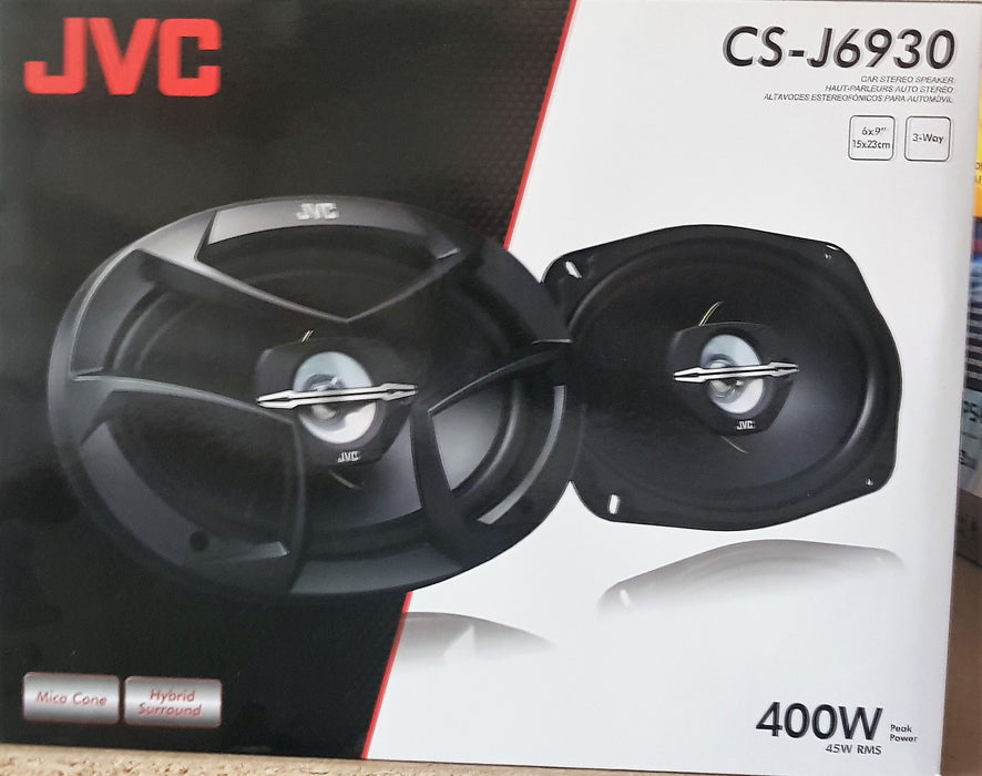 JVC CS-J6930 6x9" 3-Way Coaxial Speakers 400 Watts