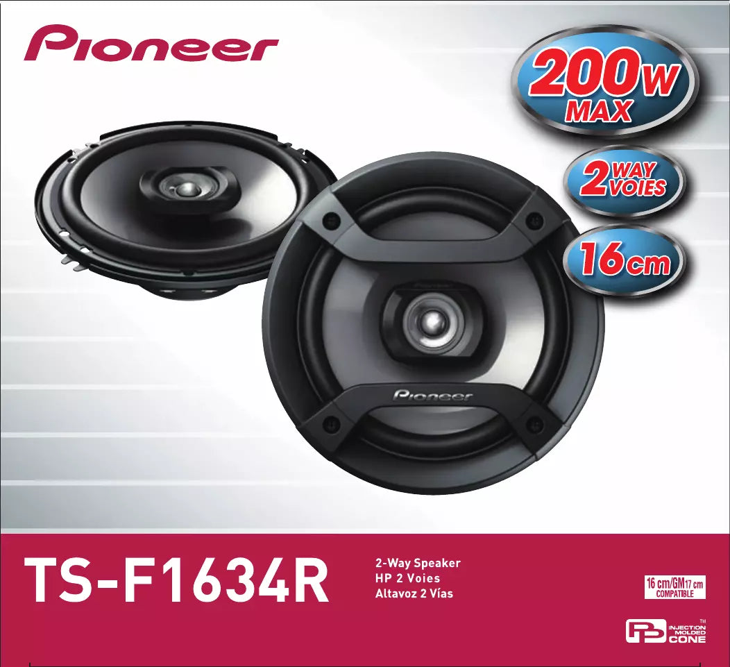 ( パイオニア ) スピーカー 200watt pioneer speeker Pioneer TS-F1634R 16cm 200W 2-WaySpeaker — Mobile Acoustics